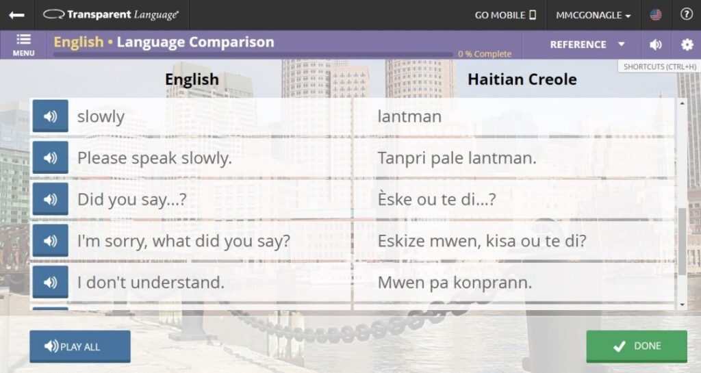language comparison