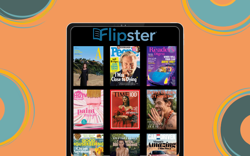 iPad displaying magazines covers available on the Flipster app.