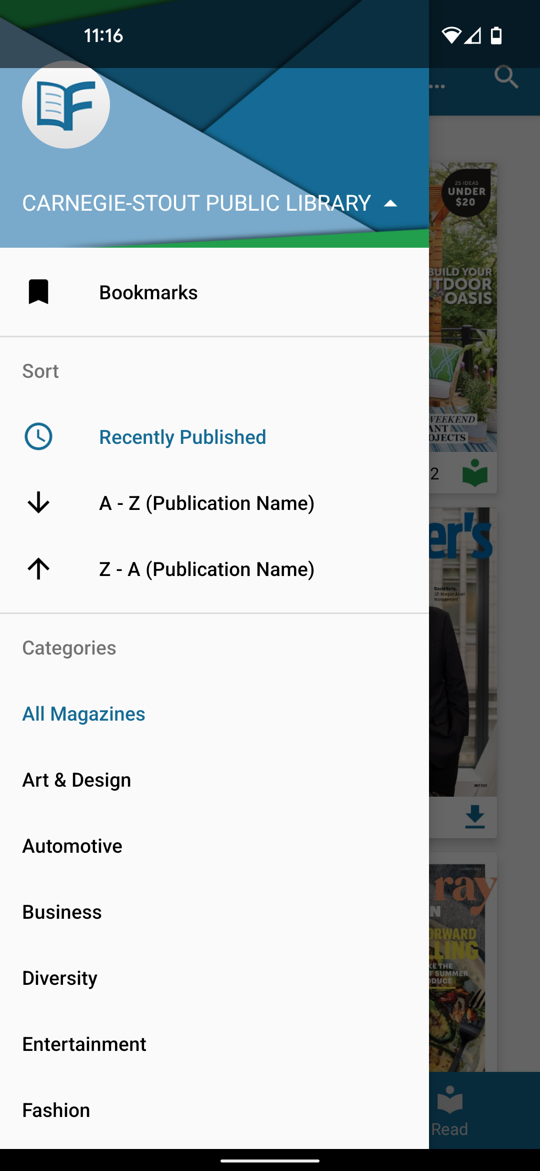 Your Favorite Magazines for Free CarnegieStout Public Library