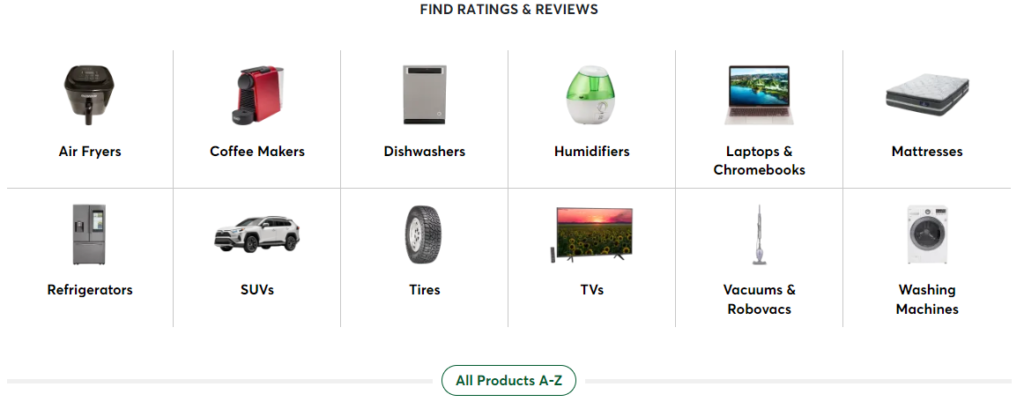 Shop smarter with Consumer Reports to find ratings and reviews on 8,500+ products.