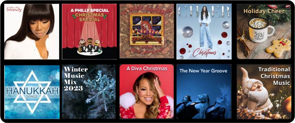 holiday music album covers